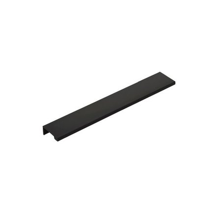 EMTEK Edge Cabinet Pull with 10 in Center to Center Flat Black Finish 87140US19